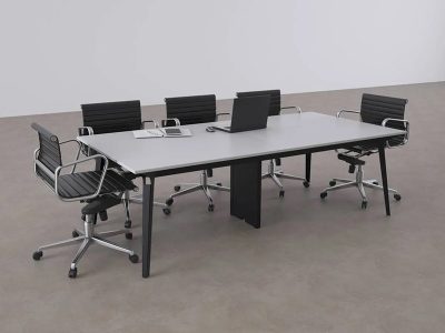 Konferencijski sto metalne noge belo 240 cm - Slika 2