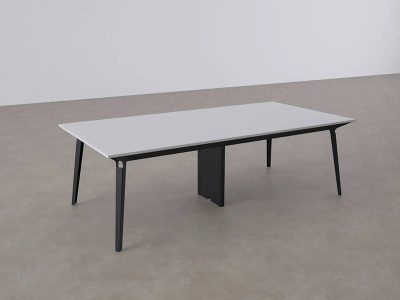 Konferencijski sto metalne noge belo 240 cm - Slika 3