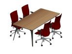 konferencijski sto metalne noge dezen trešnja 220 cm 1a