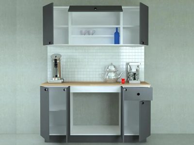 Kuhinja belo - antracit 160 cm - Slika 2