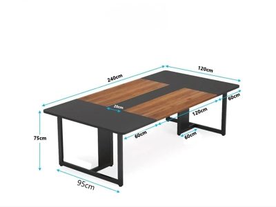 Moderan konferencijski sto metalne noge 240 cm - Slika 3