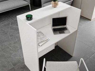 Prijemni pult Happy belo - bambus - Slika 2