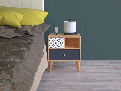 Noćni stočić Color 2 fioke safir hrast - Slika 3