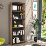 polica mira drvni dezen sa tamnim detaljima 3a